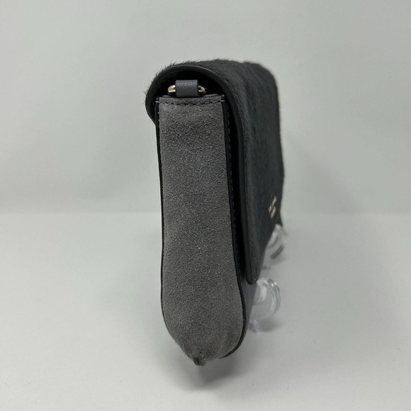 Kate Spade Laurel Way Haircalf Greer Crossbody Shoulder Bag Purse Smoky Gray - Picture 5 of 16